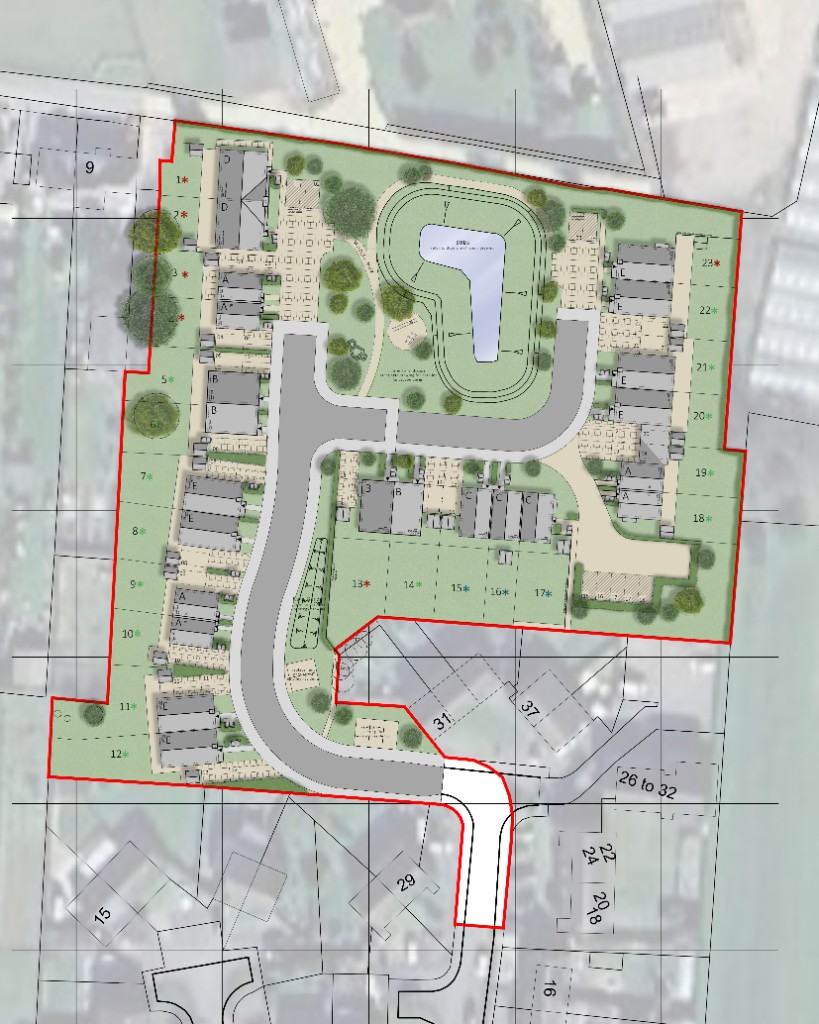 Site plan for Laurels Avenue