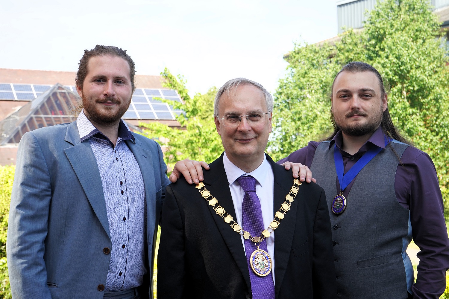 Past Chairman Cllr George Duffy, Cllr Mark Goodge, Chairman and Cllr Gregory Wilkins, Vice Chairman.