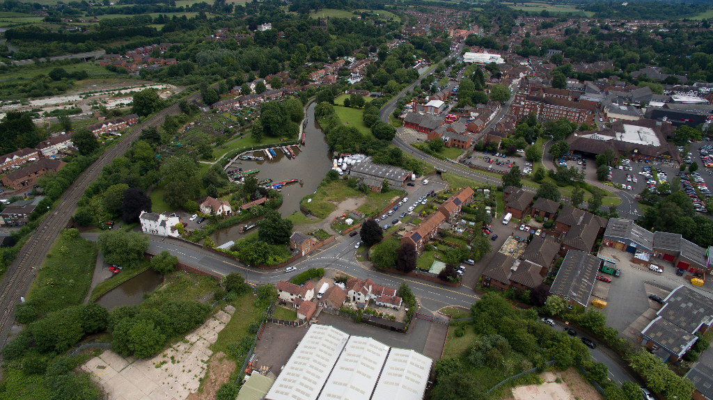 Aerial shot of Netherwich basin