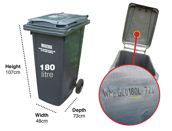 Black bin 180 litre Black bin 180 litre