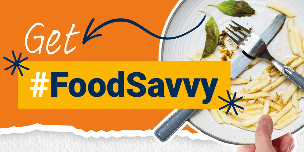 Get Food Savvy banner - empty dinner plate