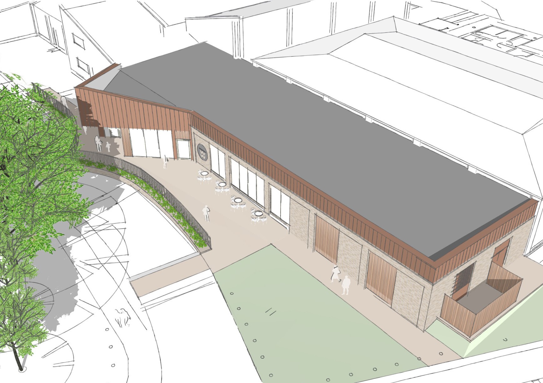 These pictures show how the revamped Droitwich Spa Leisure Centre will look.  An application for planning permission to extend the Briar Mill centre has been submitted.  Under the proposal, a new extension will be built housing a learner pool, café and new reception area. The existing centre will remain in place but parts of it will be refurbished and modernised.  There will also be new outdoor seating, cycle storage and landscaped areas. The car park will also be extended.  Air source heat pumps will be used to provide the new extension’s energy requirements. There will also be LED lighting, water saving measures and solar panels installed.  The renovation is part of Wychavon’s multi-million-pound investment in health and wellbeing in Droitwich Spa that will also see a new pump track and skate park created within the grounds of the leisure centre.  If planning permission is approved, then it is hoped work will get underway in the summer starting with the car park extension.  Cllr Dan Birch, Executive Board Member for Health and Wellbeing on Wychavon District Council, said: “This is a significant step forward for an exciting project that will deliver a much-improved experience for users of Droitwich Spa Leisure Centre.”  People have until 6 January 2025 to comment on the application which can be found at www.wychavon.gov.uk/droitwich-leisure.