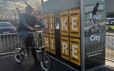Brompton Bikes roll into Pershore Station with solar-powered dock