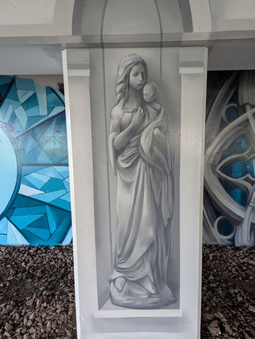 Virgin Mary mural