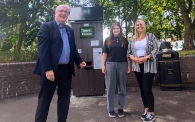Duck vending machine for Droitwich Spa