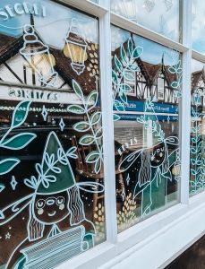 Artwork in window